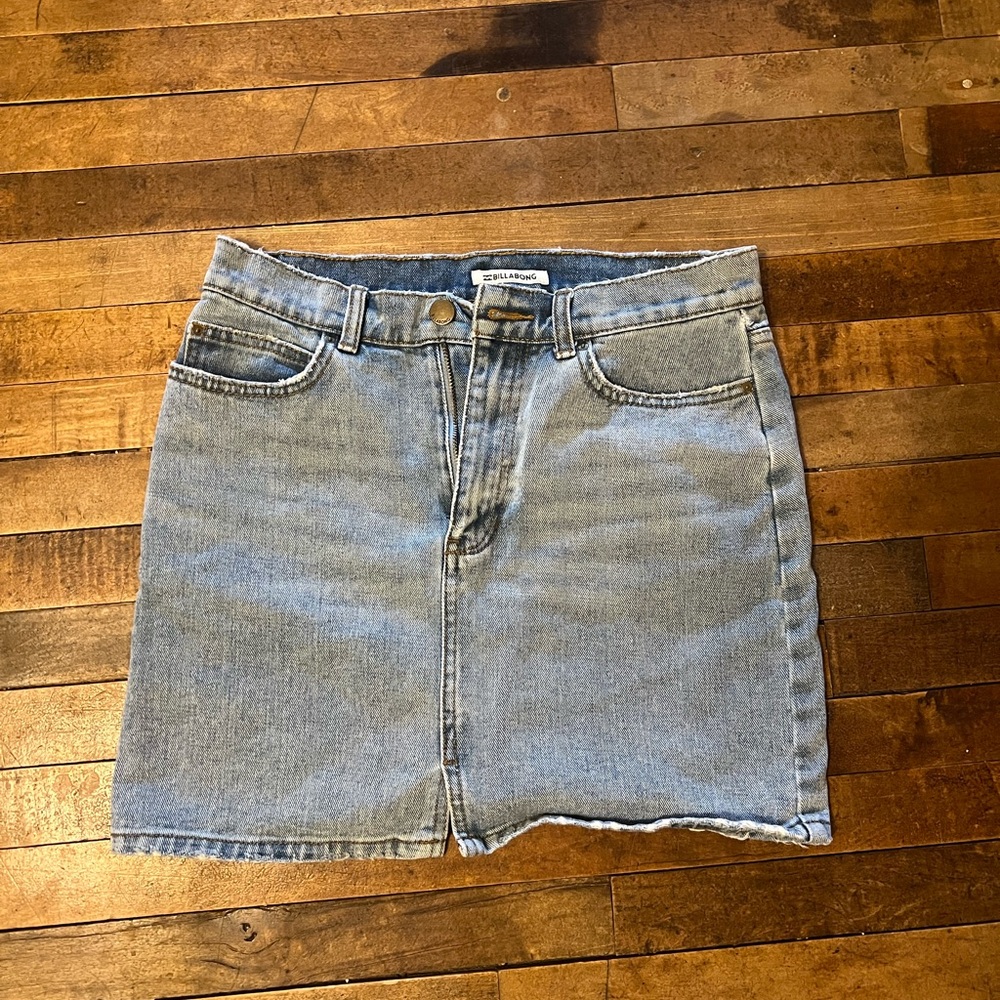 Billabong Light Blue Denim Mini Skirt